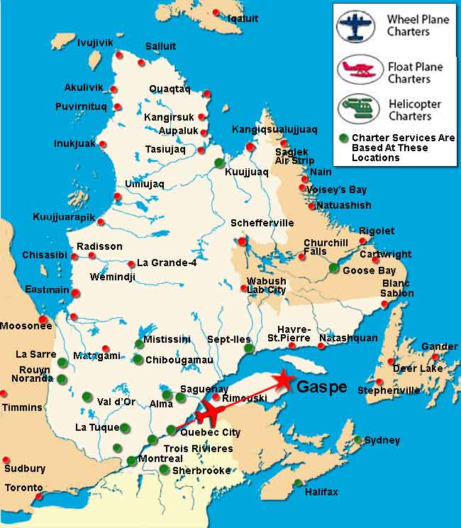 Quebec City Charter Flights